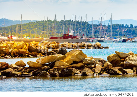 Stones, sea marina in Nikiti, Halkidiki, Greece 60474201