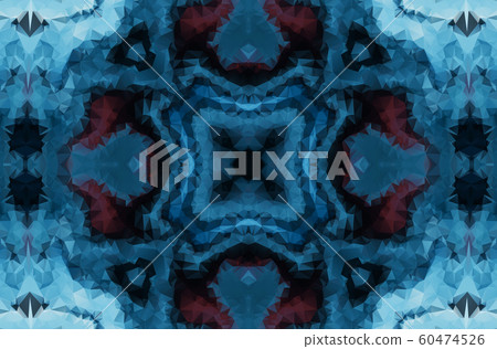 Winter fantasy abstract background. Kaleidoscopic geometric ornament. Decorative polygonal mosaic pattern. Winter fantasy abstract background. Kaleidoscopic geometric ornament. Decorative polygonal mosaic pattern. 60474526