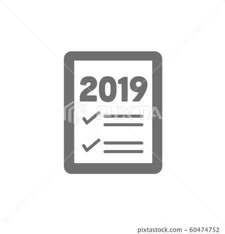 2019 Goals Vector graphic with the year 2019 and 60474752