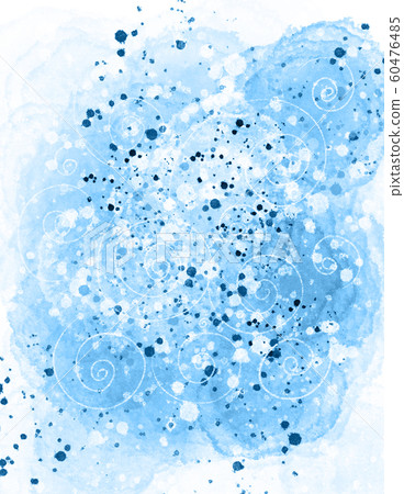 Abstract background with swirls, blots and splashes. Digital painting, watercolor imitation. 60476485