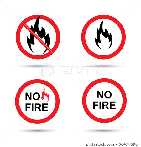 No fire sign set No fire sign set 60477696