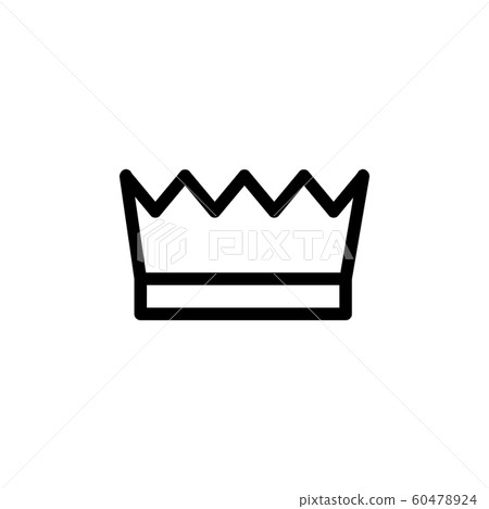 Crown king icon vector. Isolated contour symbol illustration Crown king icon vector. Isolated contour symbol illustration 60478924