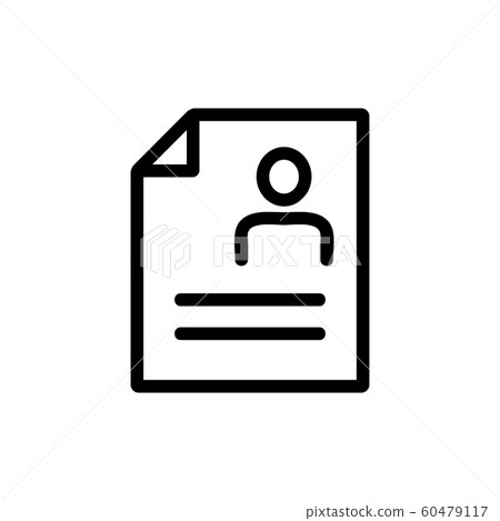 resume icon vector. Isolated contour symbol illustration resume icon vector. Isolated contour symbol illustration 60479117