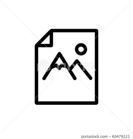 file featuring the vector icon. Isolated contour symbol illustration 60479121