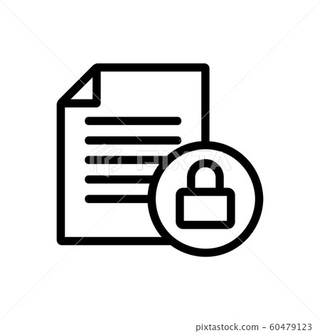 protected vector icon file. Isolated contour symbol illustration protected vector icon file. Isolated contour symbol illustration 60479123