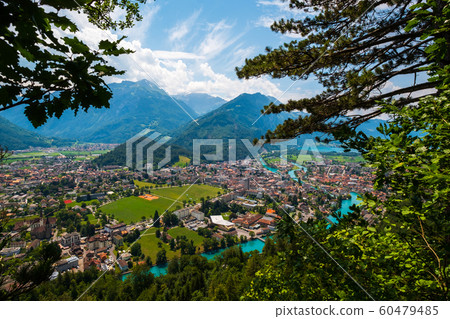 Aerial landscape of Interlaken city 60479485