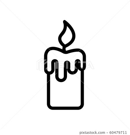 ritual candle icon vector. Isolated contour symbol illustration 60479711