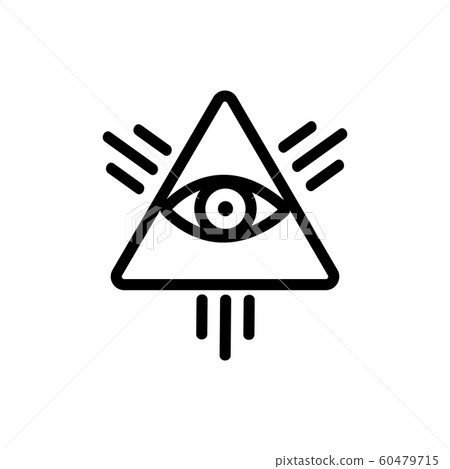 Magical eye icon vector. Isolated contour symbol illustration 60479715