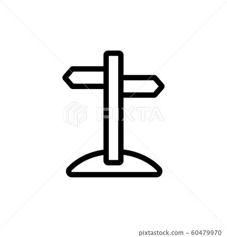 Pointer direction of the vector icon. Isolated contour symbol illustration Pointer direction of the vector icon. Isolated contour symbol illustration 60479970