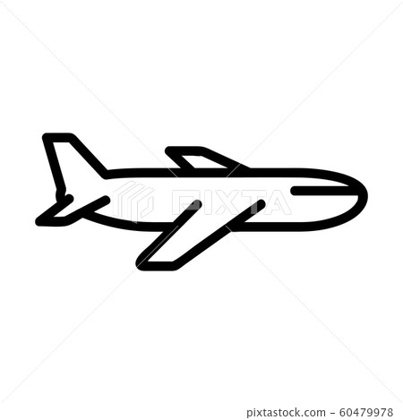 plane icon vector. Isolated contour symbol illustration 60479978