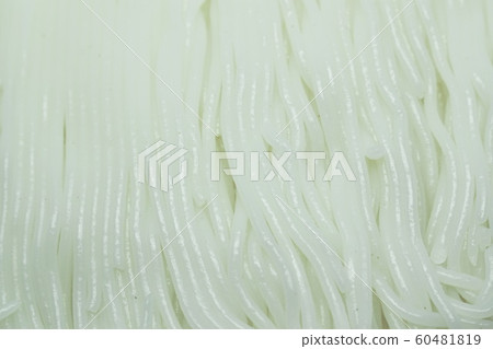 close up of Thai rice noodles on white background close up of Thai rice noodles on white background 60481819