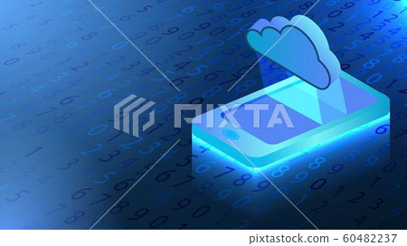 Phone, Isometric Smartphone. cloud storage Phone, Isometric Smartphone. cloud storage 60482237