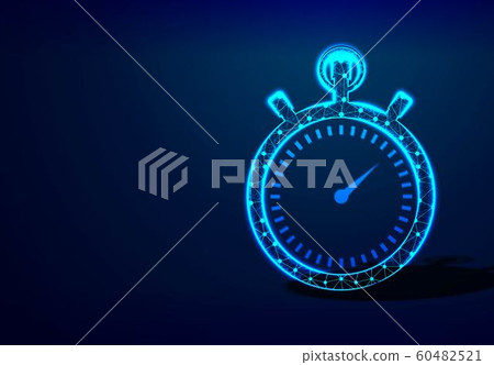 clock or stopwatch. pocket watch on a dark blue 60482521