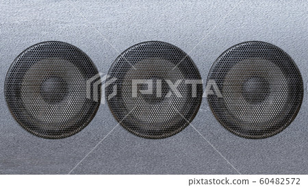 Front view of a sound system speakers Front view of a sound system speakers 60482572