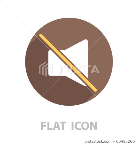 Mute sound icon. vector illustration Mute sound icon. vector illustration 60483260