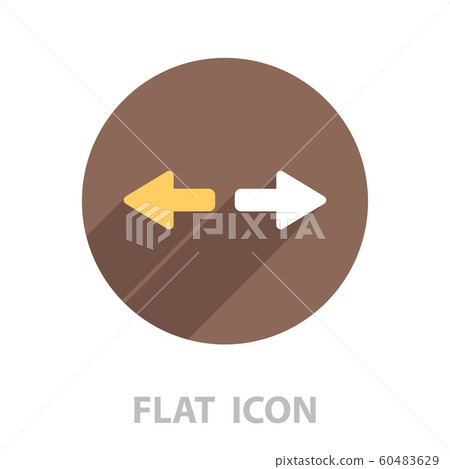 arrow to left and right. vector illustration 60483629