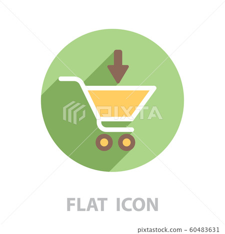 shopping cart (basket) icon. vector illustration 60483631