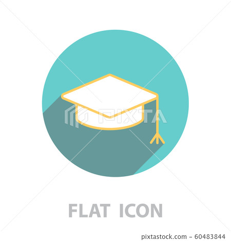 Graduation hat cap line art icon - Stock Illustration [60483844] - PIXTA