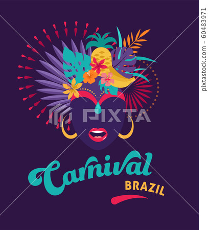Brazilian Carnival, music festival, masquerade flyer template Brazilian Carnival, music festival, masquerade flyer template 60483971