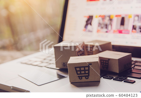 Online shopping - Paper cartons or parcel with a 60484123
