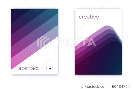 Minimal gradient shapes on white background vector 60484704