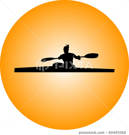 woman drives a canoe web icon woman drives a canoe web icon 60485068