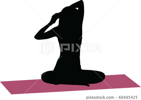 yoga exercise silhouette yoga exercise silhouette 60485425