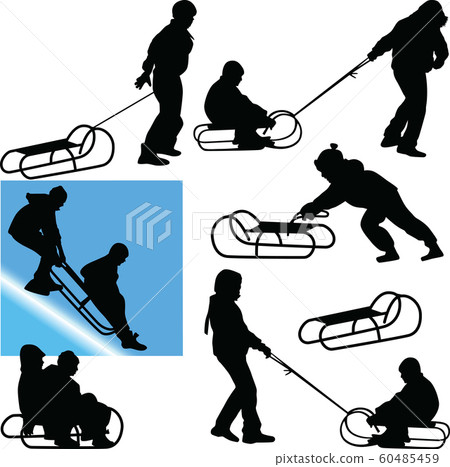 sled vector - Stock Illustration [60485459] - PIXTA