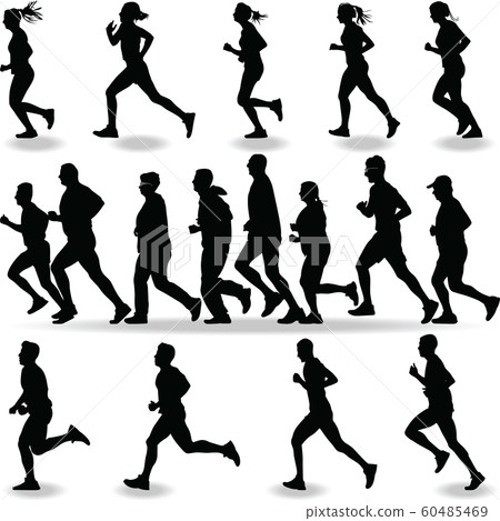 runner silhouette vector runner silhouette vector 60485469