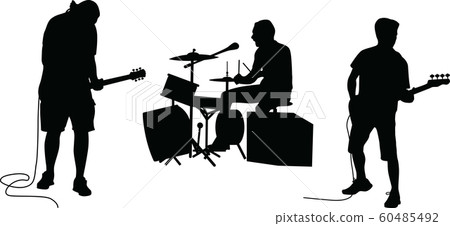 music band silhouette vector 60485492