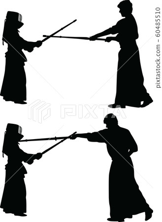 kendo japanese sport silhouette vector kendo japanese sport silhouette vector 60485510