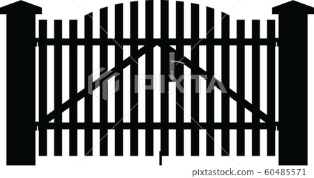 gate silhouette vector gate silhouette vector 60485571