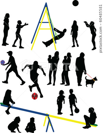 family silhouette vector family silhouette vector 60485581