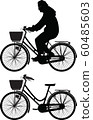 bicyclist silhouette vector 60485603