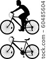 bicyclist silhouette vector 60485604