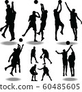 basketball silhouette vector 60485605