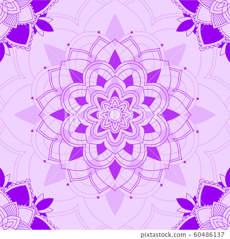 Mandala patterns on purple background 60486137