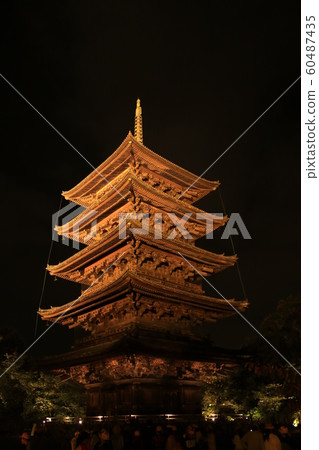 Toji Temple Five-storied tower Light up 60487435