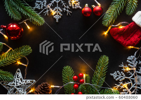 Holiday Christmas card background with festive 60488060