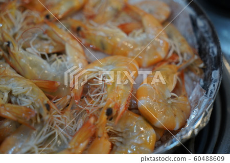 Shrimp grilled with salt Shrimp grilled with salt 60488609