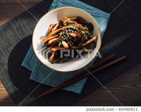 Korean traditional food Pa Kimchi 60490911
