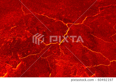 heat red cracked ground texture after eruption 60492197