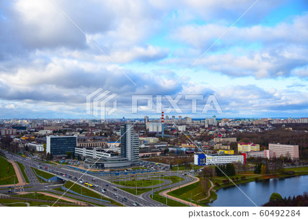 The capital of Belarus is Minsk, a top view The capital of Belarus is Minsk, a top view 60492284