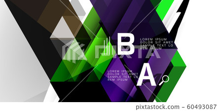 Modern mosaic triangle template background, great design for any purposes. Abstract geometric graphic design triangle pattern. Geometric line pattern. 60493087