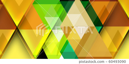Abstract triangle pattern, colorful backdrop. Presentation template. Modern textured shape. Trendy modern style 60493090