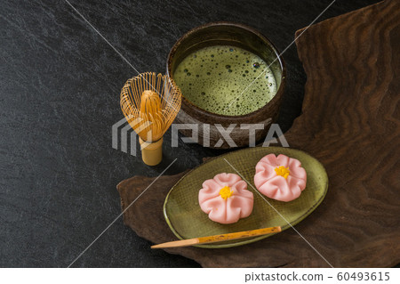 Matcha and Japanese sweets 60493615