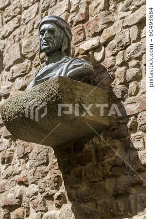 Bust of the Italian poet thinker Dante Alighieri Stock Photo