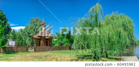 Wooden chapel in the city of Vilkovo, Ukraine 60493961
