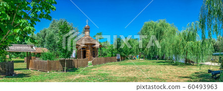 Wooden chapel in the city of Vilkovo, Ukraine 60493963