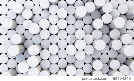 Abstract 3D illustration of white cylinders background Abstract 3D illustration of white cylinders background 60494249